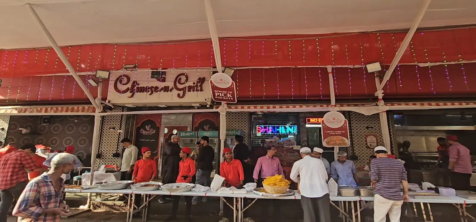 Calle de comida de Mohammed Ali Road, Mumbai